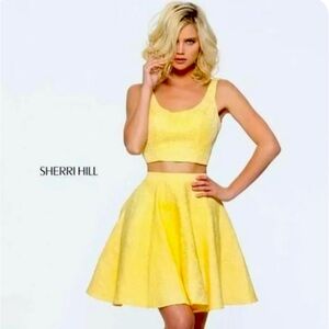 Sherri Hill Yellow two piece set